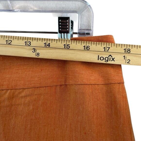 Classiques Entier Pants Women's Size 14 Wide Leg Linen Blend Orange NOS - Picture 6 of 14